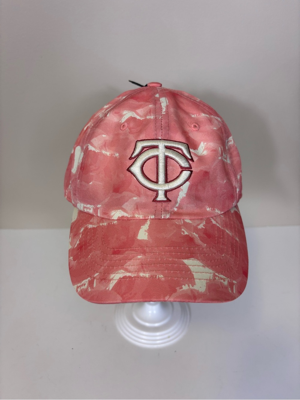 New MLB Pink Tie-Dye Minnesota Twins Hat with White Logo
